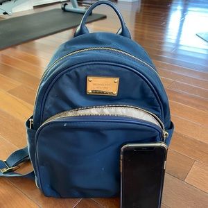 Navy Blue Michael Kors medium sized backpack